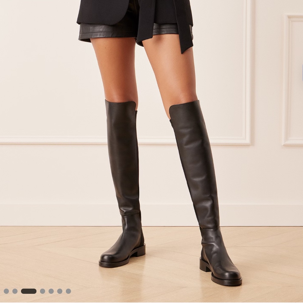 Stuart Weitzman leather 5050 boots - black size 39